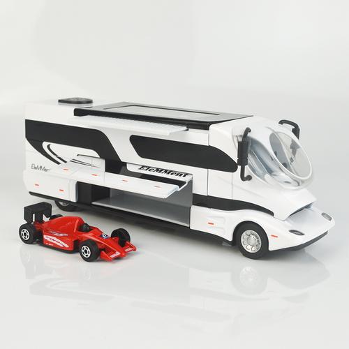 仿真房车豪华旅行汽车儿童玩具车模回力合金汽车模型男孩玩具礼物